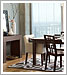 Expandable butterfly table & modern links rug