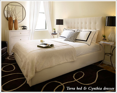 Terra bed & Cynthia dresser