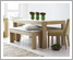 modern farm dining table and bench & Garvey dining chairs