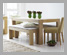 modern farm dining table and bench & Garvey dining chairs