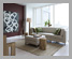 armless sectional components sofa & natural tree-stump side tables